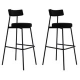 Banqueta Alta Stout Ae: 100 / Aa: 75cm C/02 Un. Bqst7510.2 Preto Preto
