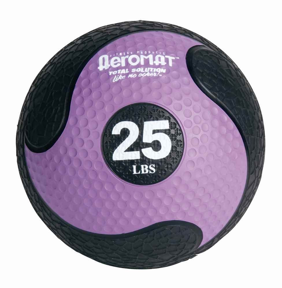 Medicine Ball Aeromat Deluxe Preto/roxo 11 Kg (25 Libras)