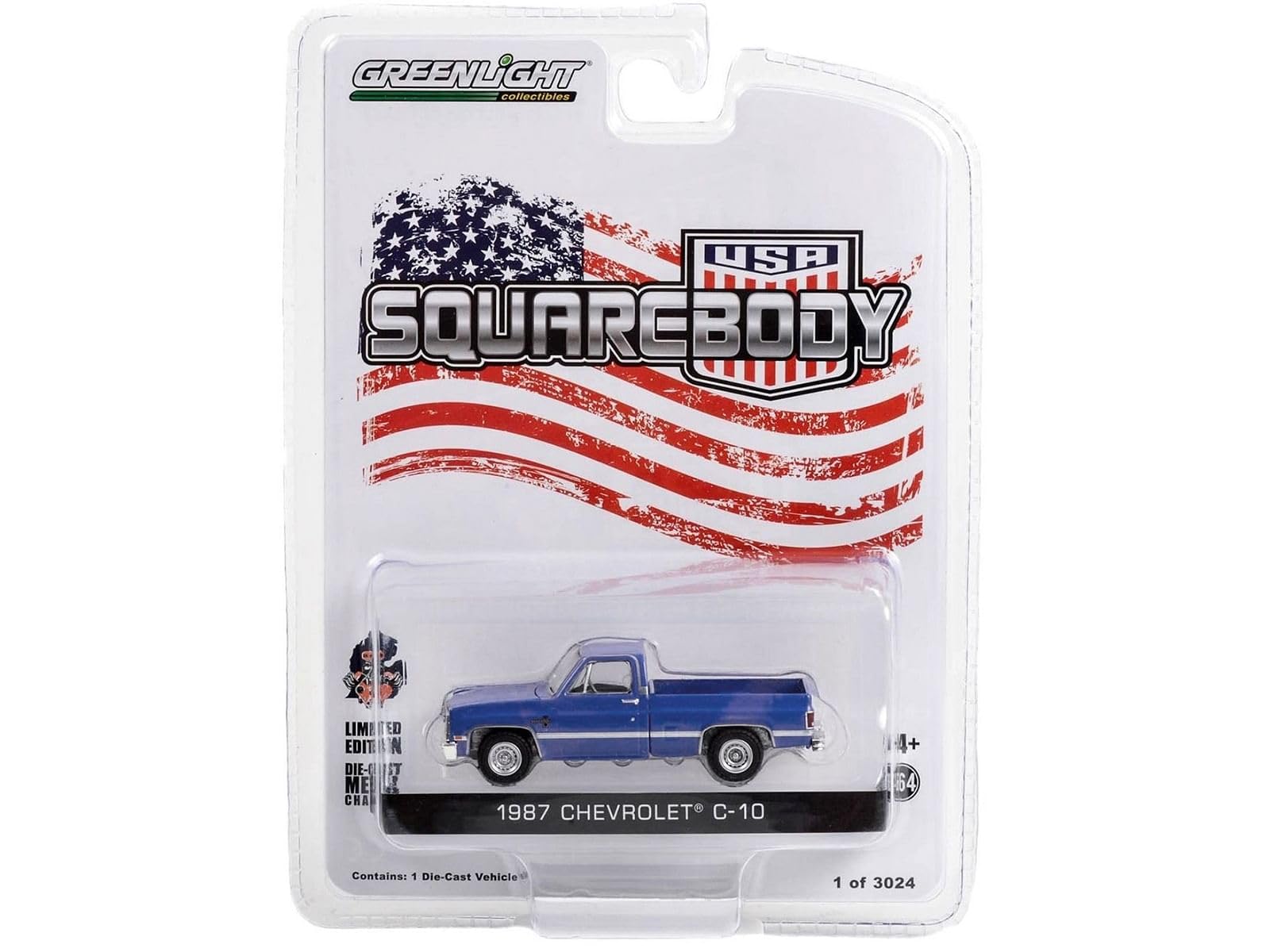Colecionáveis De Carros Modelo Diecast 1987 Chevy C-10 Pickup 1/64