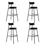 Banqueta Alta Stout Ae: 100 / Aa: 75cm C/04 Un. Bqst7510.4 Courino Preto Courino Preto