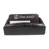 Porta-cartões De Visita Dacasso Black Crocodile Embossed
