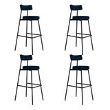 Banqueta Alta Stout Ae: 100 / Aa: 75cm C/04 Un. Bqst7510.4 Etnico Marinho Etnico Marinho