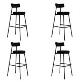 Banqueta Alta Stout Ae: 100 / Aa: 75cm C/04 Un. Bqst7510.4 Preto Preto