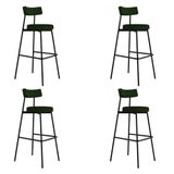 Banqueta Alta Stout Ae: 100 / Aa: 75cm C/04 Un. Bqst7510.4 Verde Musgo City Verde Musgo City