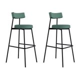 Banqueta Alta Stout Ae: 100 / Aa: 75cm C/02 Un. Bqst7510.2 Courino Urano Verde Sálvia