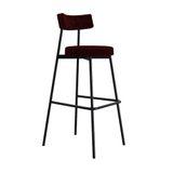 Banqueta Alta Stout Ae: 100 / Aa: 75cm Bqst7510 Boucle Bordô Boucle Bordô