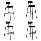 Banqueta Alta Stout Ae: 100 / Aa: 75cm C/04 Un. Bqst7510.4 Boucle Bordô Boucle Bordô