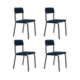 Cadeira Fit Fixa C/4 Pes 475 X 505 X 810 Mm C/4 Un. Azul Celeste Azul Celeste