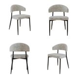 4 Unidades Cadeira Bless Fixa C/4 Pés 53 X 55 X 78cm. Lautrec Off White Lautrec Off White
