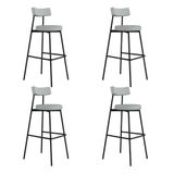 Banqueta Alta Stout Ae: 100 / Aa: 75cm C/04 Un. Bqst7510.4 Courino Saturno Off White Cn.saturno Off White