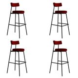 Banqueta Alta Stout Ae: 100 / Aa: 75cm C/04 Un. Bqst7510.4 Vermelho Vinho City Vermelho Vinho City