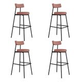 Banqueta Alta Stout Ae: 100 / Aa: 75cm C/04 Un. Bqst7510.4 Rosa Linked Rosa Linked