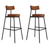 Banqueta Alta Stout Ae: 100 / Aa: 75cm Com 02 Unidades Bqst7510.2 Courino Caramelo