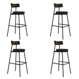 Banqueta Alta Stout Ae: 100 / Aa: 75cm C/04 Un. Bqst7510.4 Boucle Marrom Castor Boucle Marrom Castor