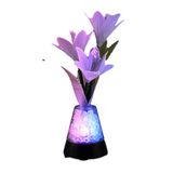 Peça Central De Flores De Fibra Óptica Blinkee Com Pedra Preciosa Iluminada