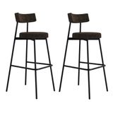Banqueta Alta Stout Ae: 100 / Aa: 75cm C/02 Un. Bqst7510.2 Boucle Marrom Castor Boucle Marrom Castor