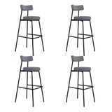Banqueta Alta Stout Ae: 100 / Aa: 75cm C/04 Un. Bqst7510.4 Etnico Prata Etnico Prata