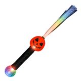 Pisca De Varinha De Abóbora De Fibra Óptica Intermitente Com Bola De Prisma