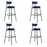 Banqueta Alta Stout Ae: 100 / Aa: 75cm C/04 Un. Bqst7510.4 Azul Jeans City Azul Jeans City