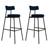 Banqueta Alta Stout Ae: 100 / Aa: 75cm C/02 Un. Bqst7510.2 Etnico Marinho Etnico Marinho