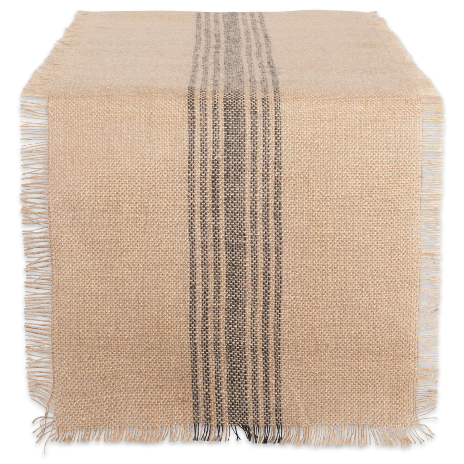 Coleção Table Runner Dii Jute Burlap 14x108cm Com Faixa Média