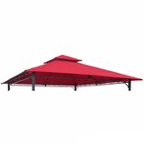 Capota De Reposição Para Gazebo Ventilado De 10 Pés International Caravan St. Kitts - Vermelho Rubi