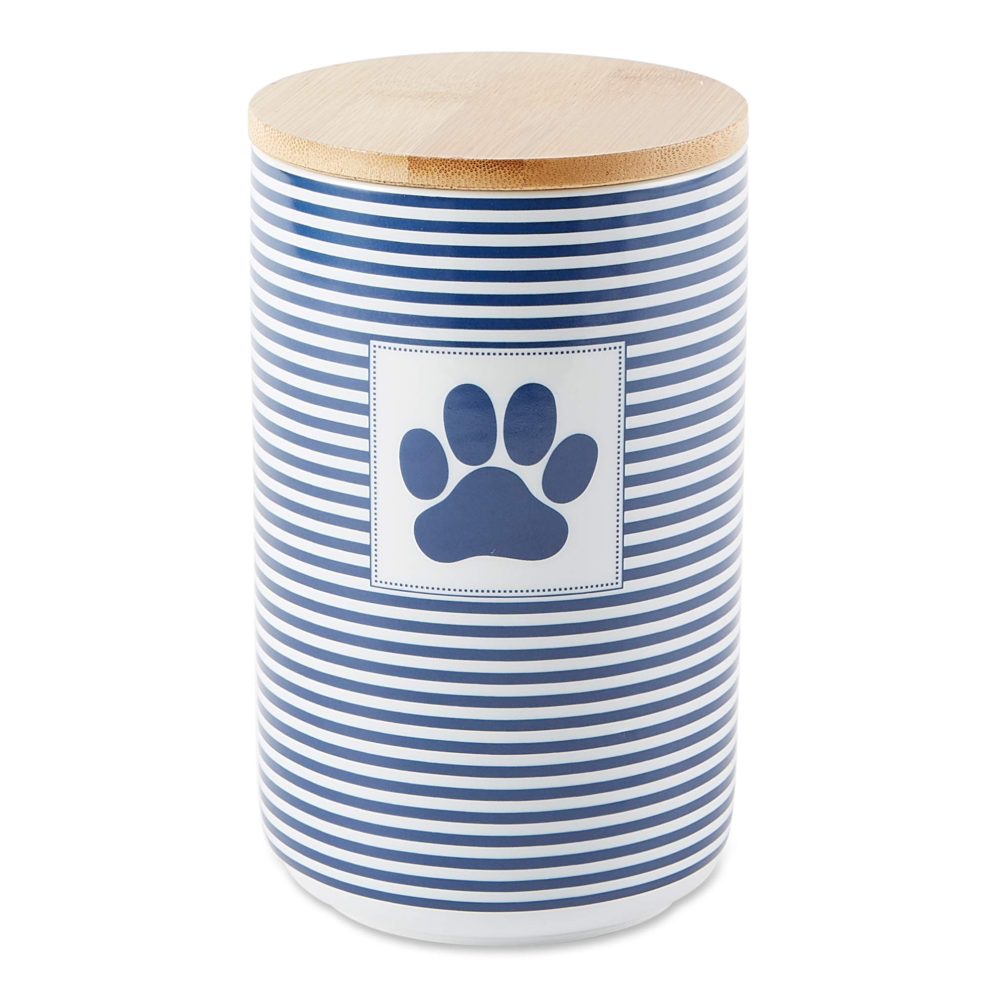 Treat Canister Bone Dry Paw &amp; Patch Ceramic Pet 1,06 L Azul
