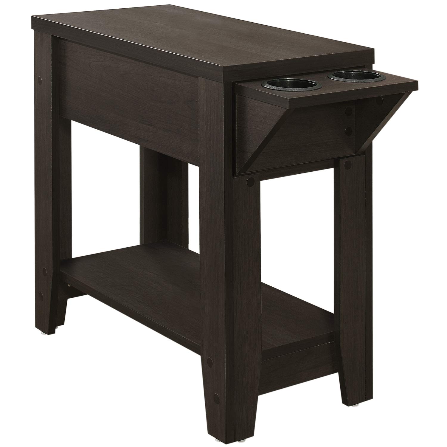 Accent Table Monarch Specialties Cappuccino Wood 24x24in