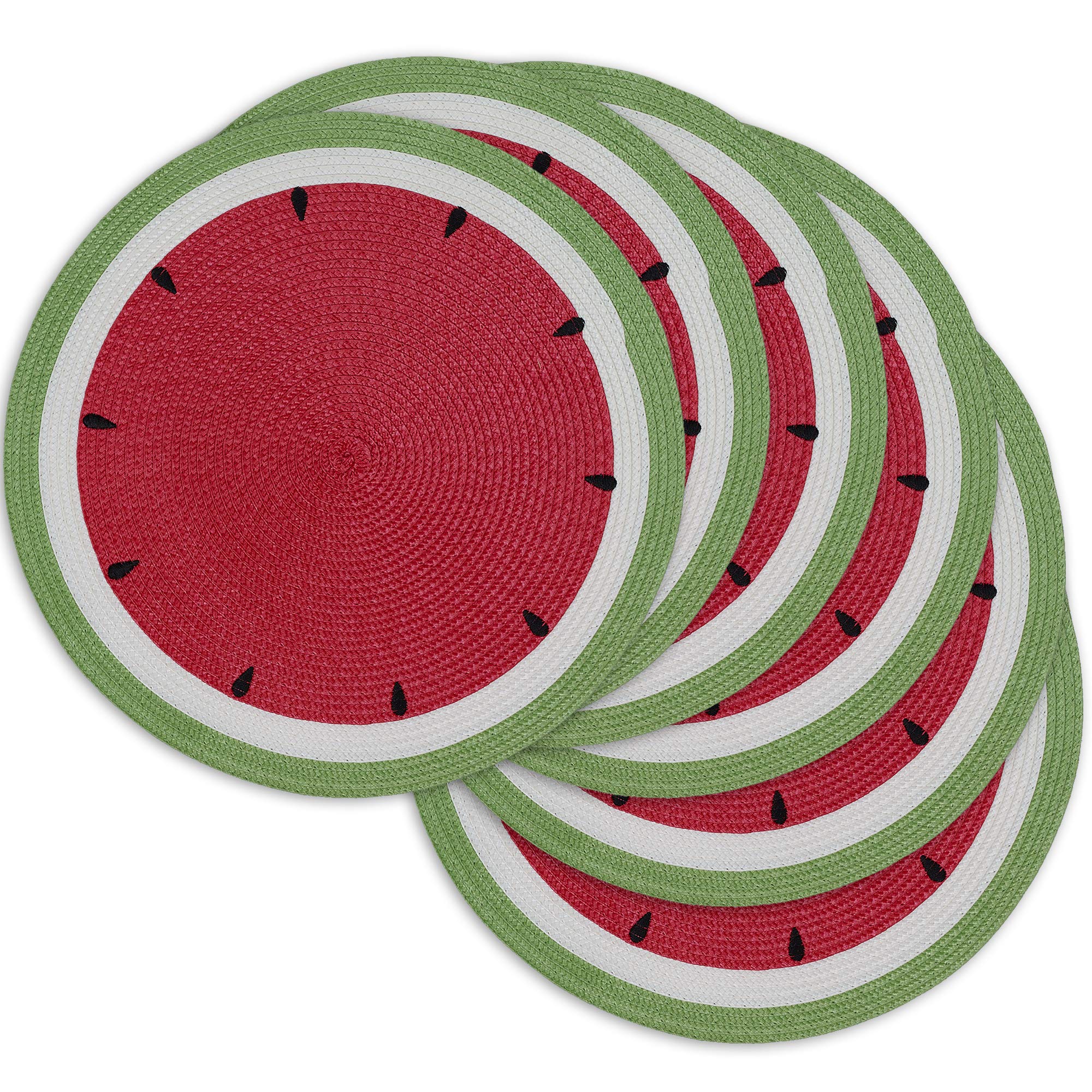 Conjunto De Jogos Americanos Dii Watermelon Collection Kitchen Summer, 6 Unidades