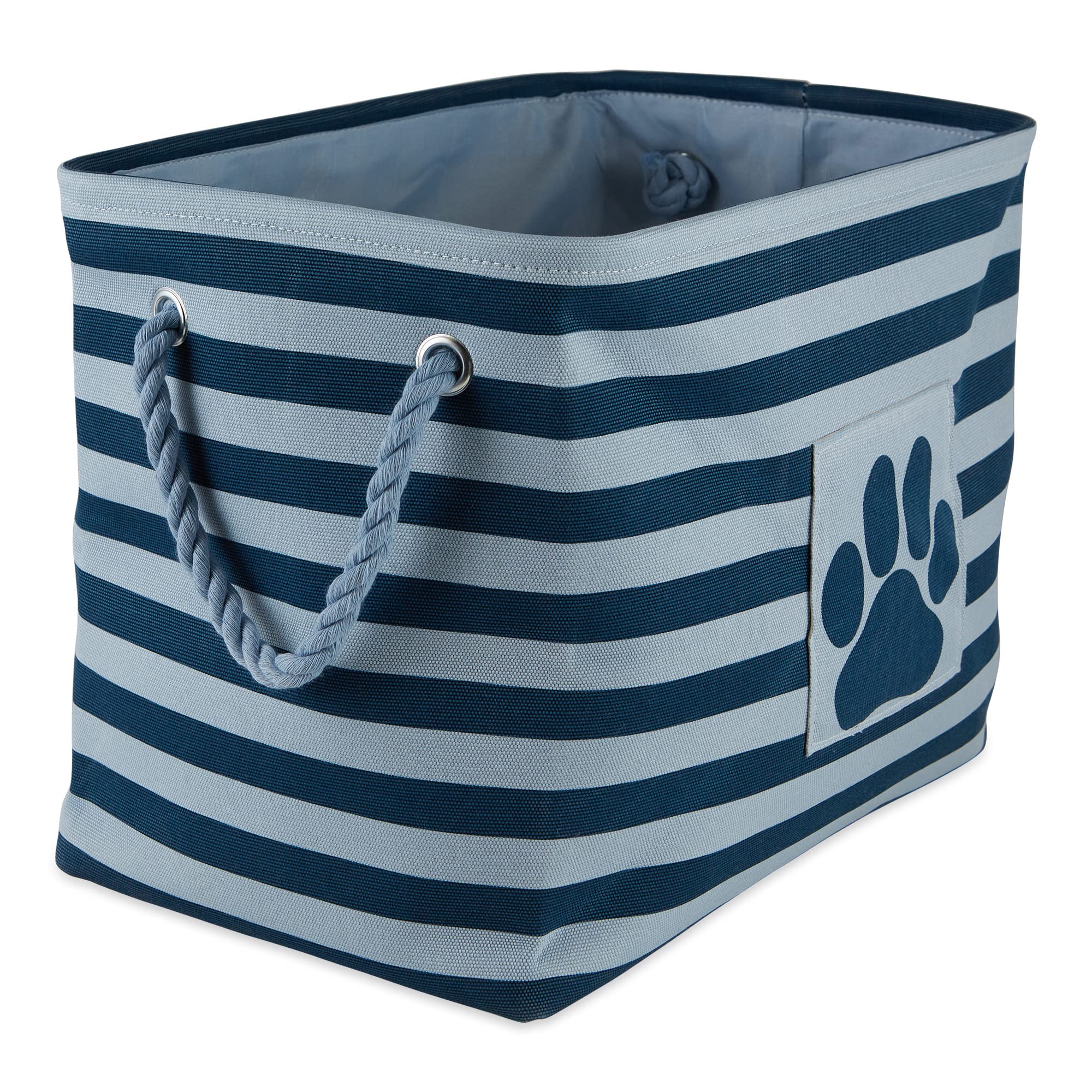 Caixa De Armazenamento Bone Dry Pet Striped Paw Patch Dark Navy