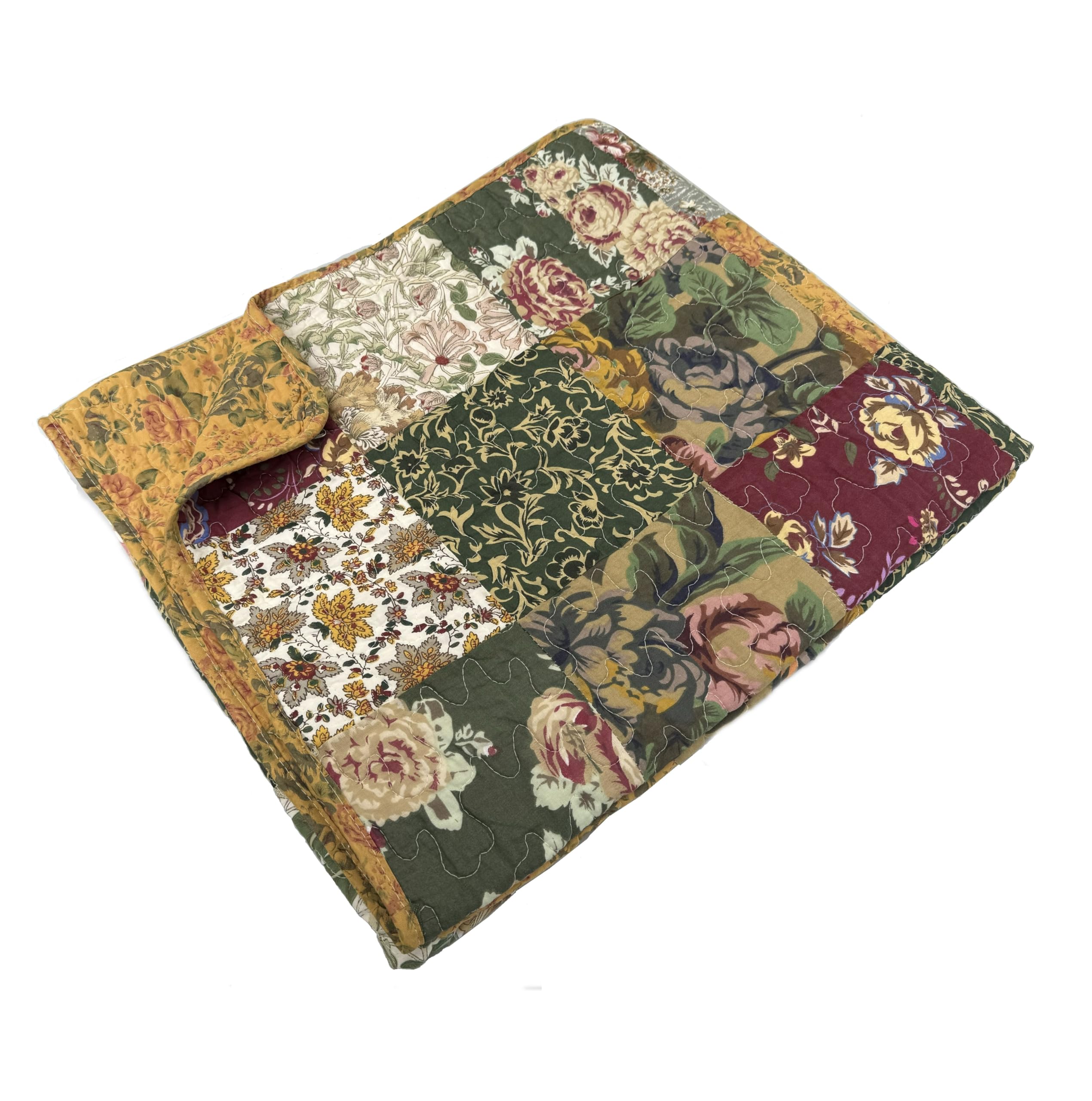 Patchwork Acolchoado Throw Greenland Home Antique Chic 50x60cm