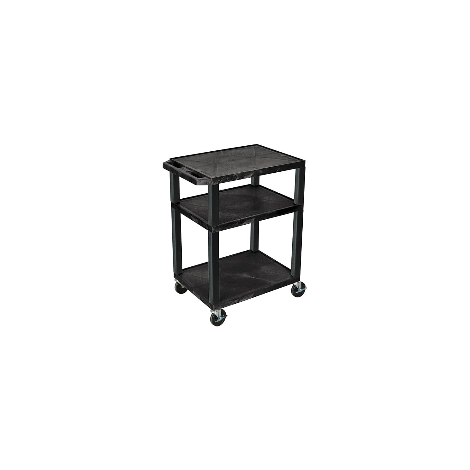Av Cart Luxor 34 H Três Prateleiras Black Legs Wt34