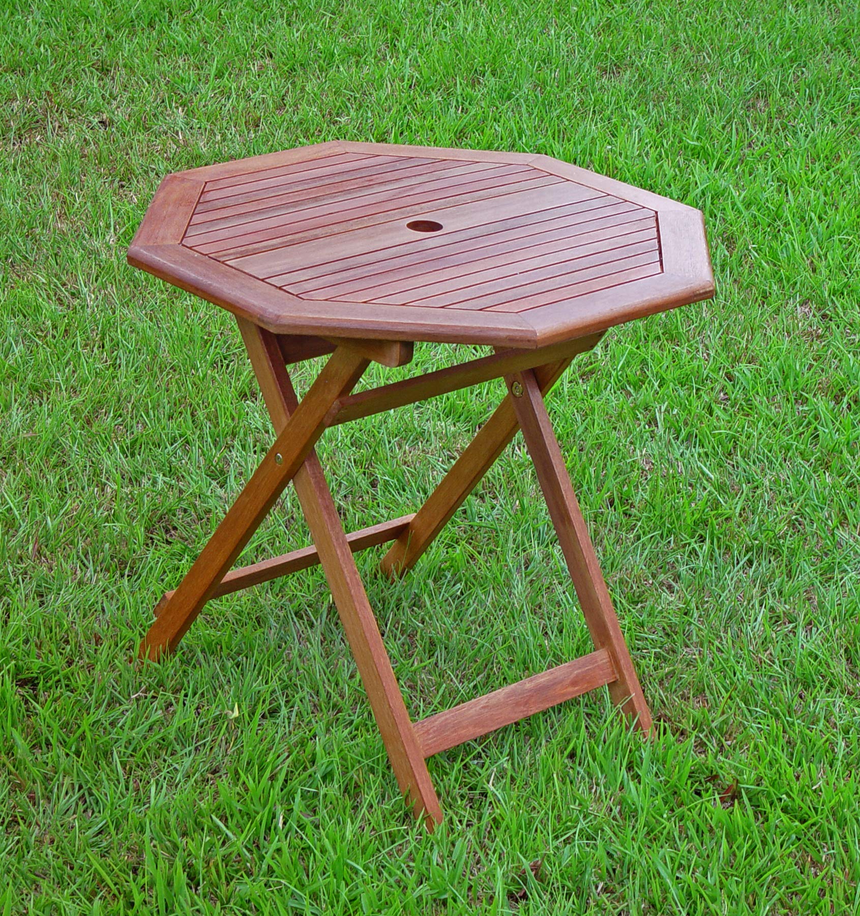 Mesa Dobrável International Caravan Acacia Octagonal Brown