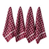 Conjunto De Toalhas De Prato Dii Basic Terry Collection Windowpane 4 Unidades