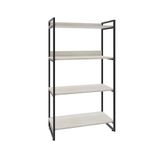 Estante Kuadra 80x40x146cm Com 4 Prateleiras Snow Estrutura Preta