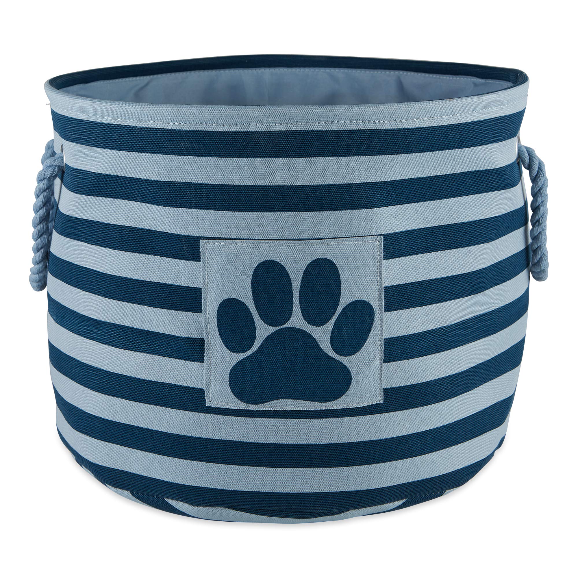 Caixa De Armazenamento Bone Dry Pet Striped Paw Patch Small Round