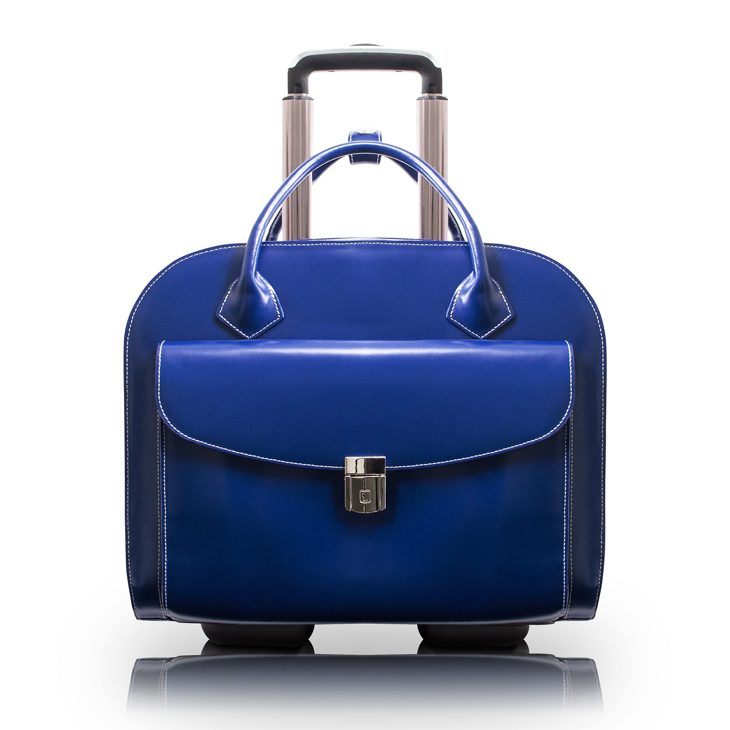 Maleta Para Laptop Mcklein Granville 15 Polegadas De Couro Com Rodas