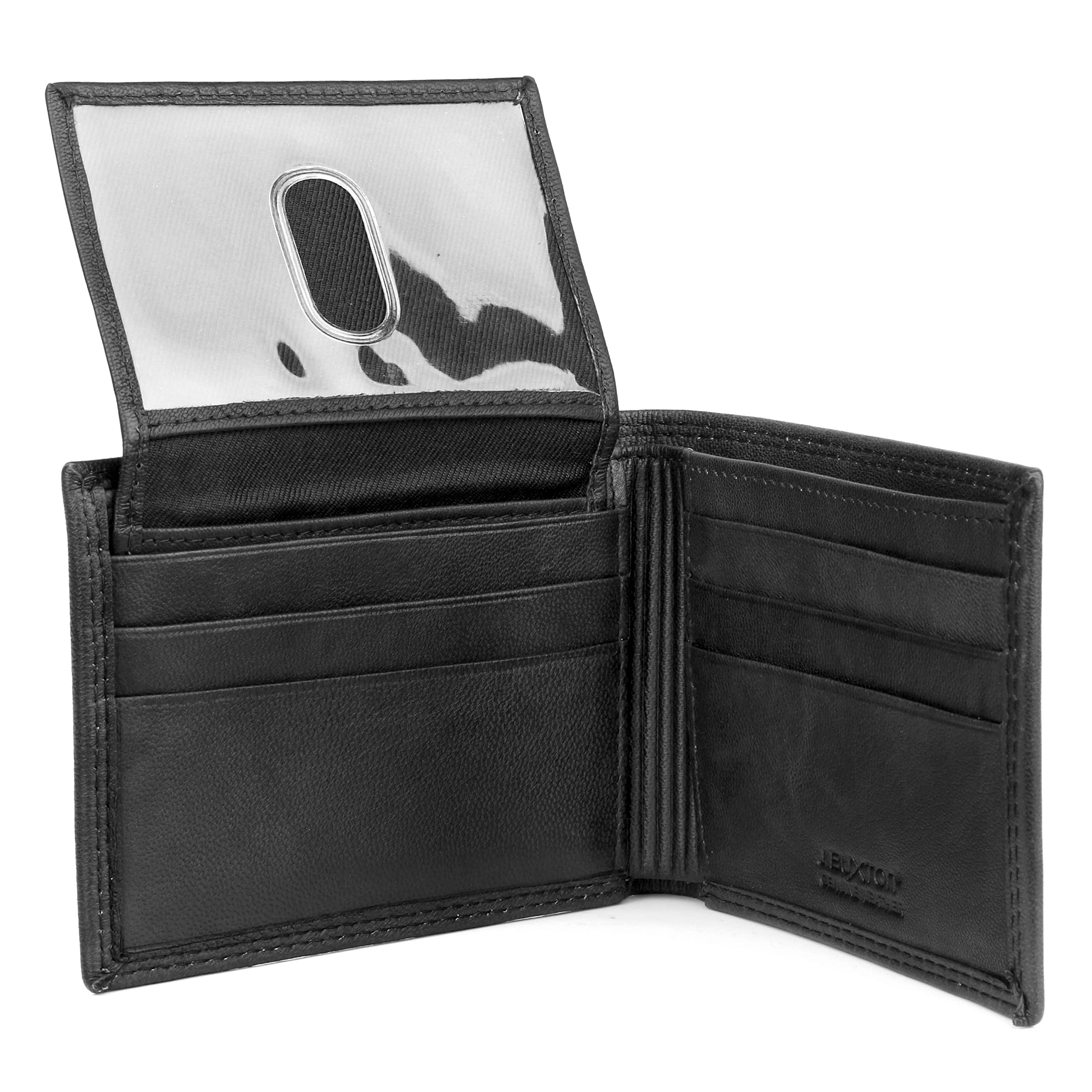 Carteira Buxton Hunt Credit Card Billfold Black Leather