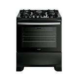 Fogão 5 Bocas Dako Supreme Black Glass Digital Com Mesa De Vidro Preto Bivolt