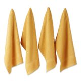 Conjunto De Panos De Prato Dii Basic Terry Waffle Solid Mustard 4 Peças