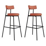 Banqueta Alta Stout Ae 100 Aa 75cm Com 2 Unidades Bqst7510.2 Courino Marte Terra Rosê