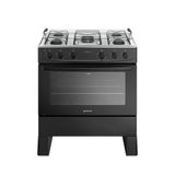 Fogão 5 Bocas Atlas Milão Plus Preto Com Mesa De Inox A Gás Bivolt