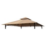 Top St. Kitts 3m X 3m Cáqui 100% Poliéster Resistente Às Intempéries