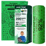 Sacos De Lixo Para Cães The Original Poop Bags 92% À Base De Plantas, 200 Quilates