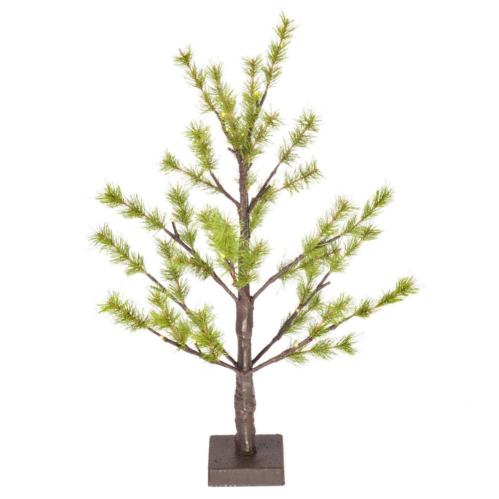 Árvore De Natal Vickerman Mini Pine Twig 60 Cm Com Luzes Led