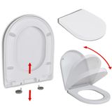 Assento Sanitário Vidaxl Soft Close White Square Polipropileno