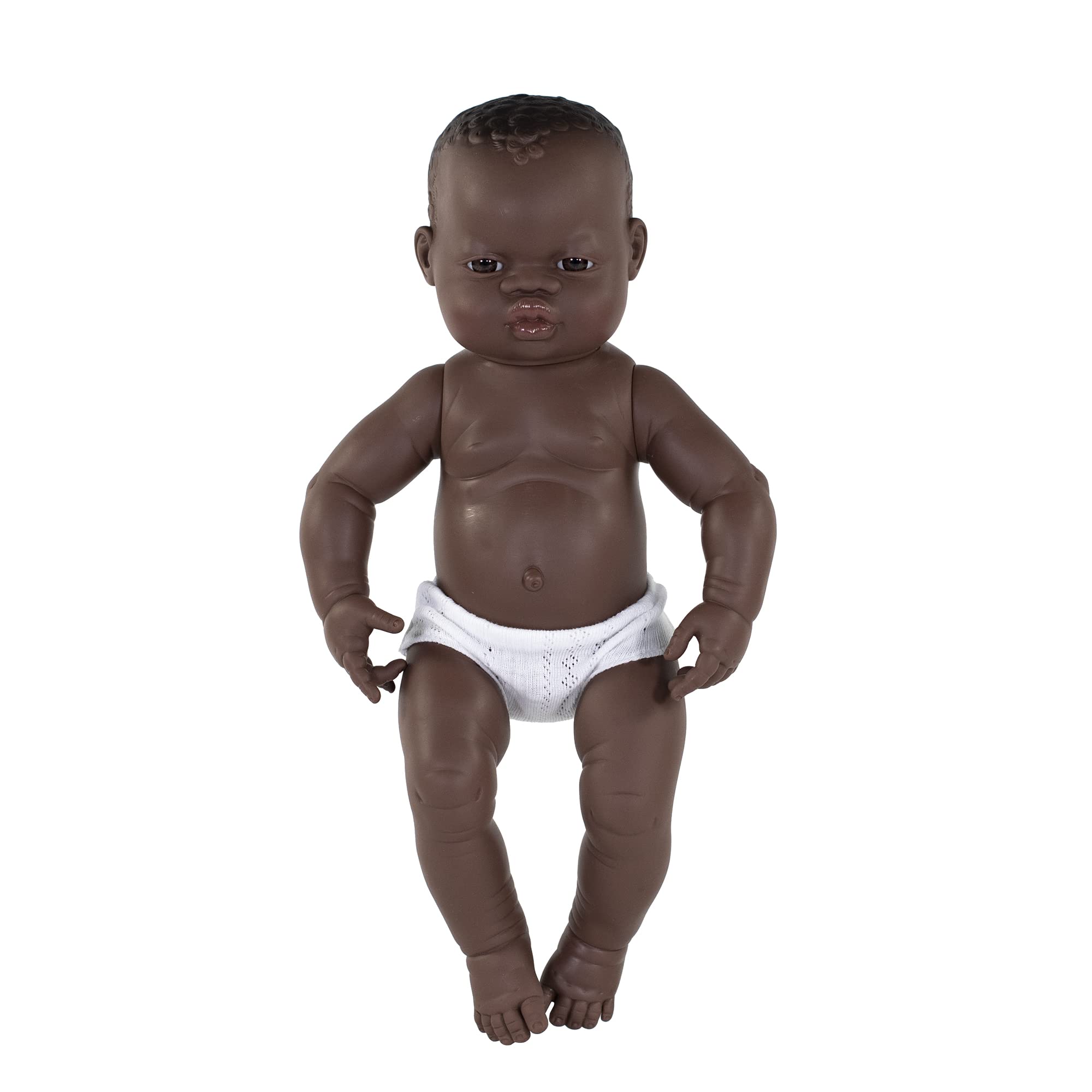 Boneca Miniland, Menina Africana Recém-nascida De 40 Cm, Anatomicamente Correta
