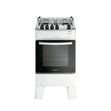 Fogão 4 Bocas Atlas Milão Top Branco Com Mesa De Inox A Gás Bivolt