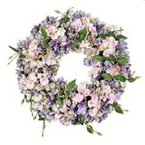 Hortênsia Artificial Wreath Vickerman Everyday 18 Cm Azul/rosa