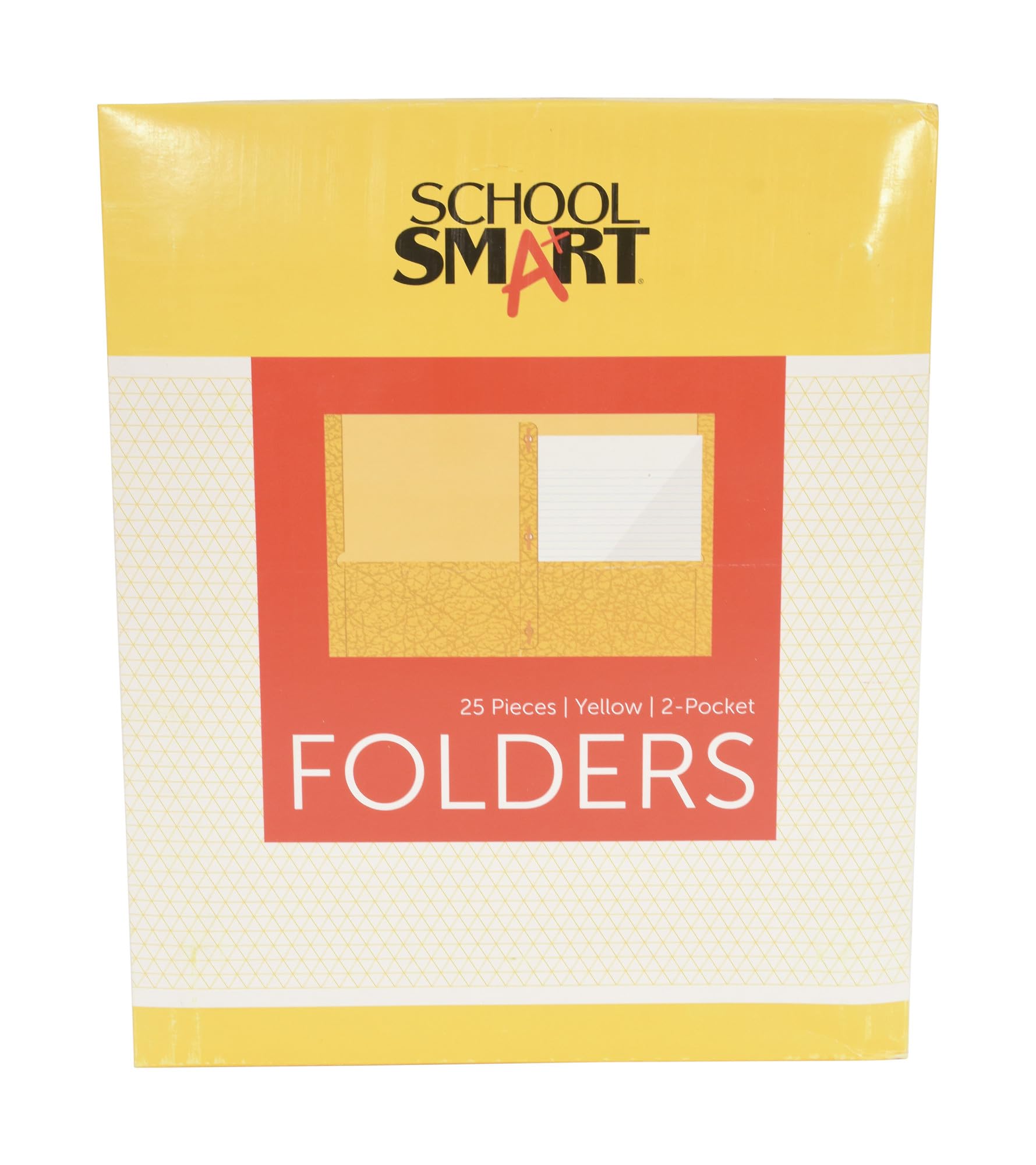 Folder School Smart De 2 Bolsos Com Fechos, Amarelo X25